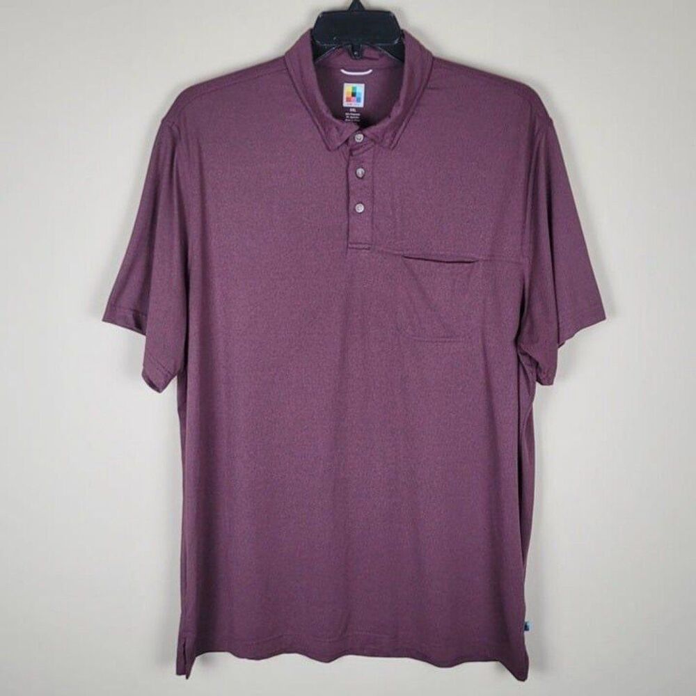 UB Tech Unionbay Size XXL Short Sleeve Polo Shirt Perfromance Maroon